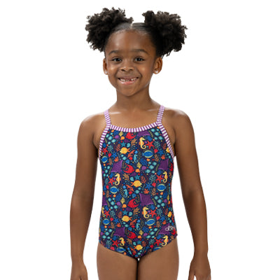 Dolfin Little Dolfin Girls' Little Fish One Piece Swimsuit Style #9810LF-D36