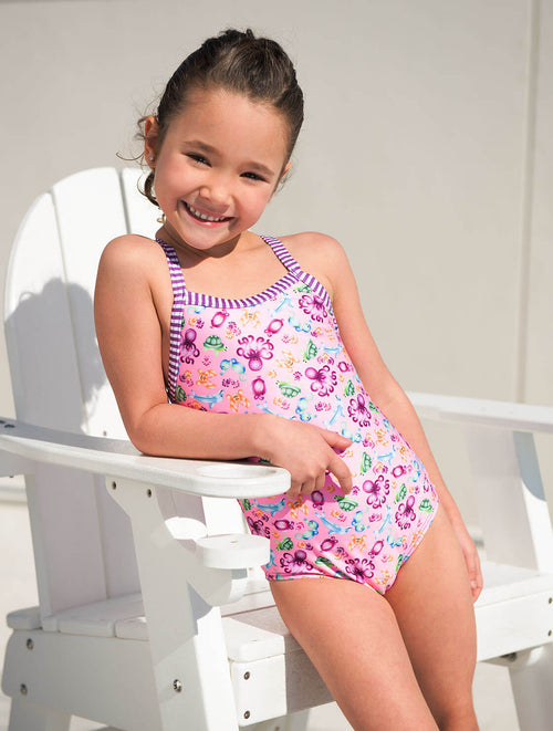 Dolfin Little Dolfin Girls’ One Piece Swimsuit: Animaloons Style #9810-C27