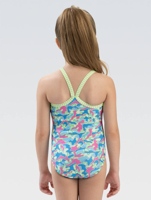 Dolfin Little Dolfin Girls’ One Piece Swimsuit: Hide N Seek Style #9810-C23