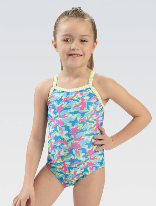 dolfin Little Dolfin Girls’ One Piece Swimsuit: Hide N Seek Style #9810-C23