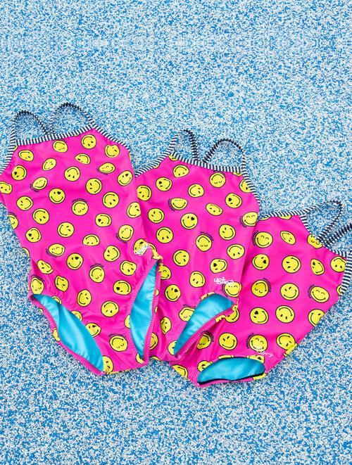 Dolfin Little Dolfin Girls' | SmileyWorld All Smiles One Piece Swimsuit Style #S9810AS-D64