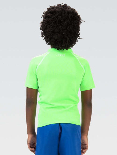 Dolfin Little Dolfin Unisex Solid Lime Short Sleeve Rash Guard Style #100RG-LIM