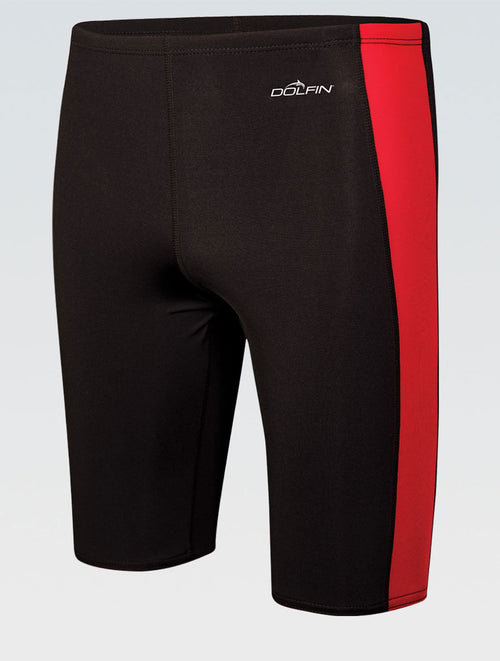 Dolfin Men's Basic Panel Black/Red Jammer Style #8107S-949