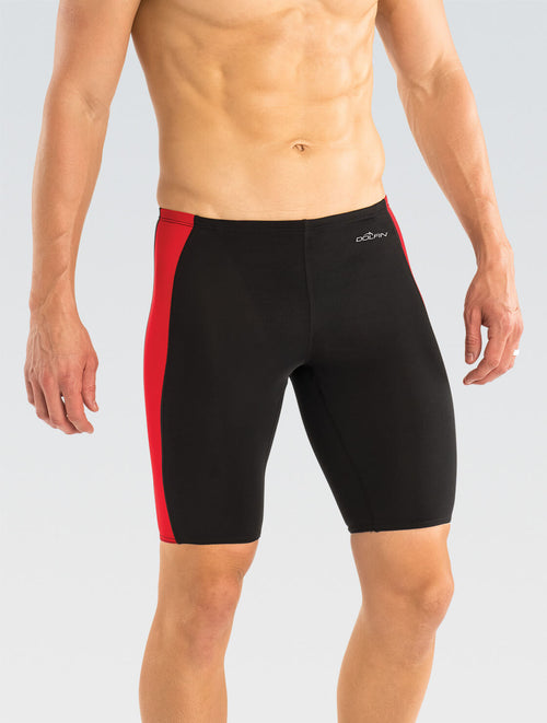 dolfin Men's Basic Panel Black/Red Jammer Style #8107S-949 dolfin Men's Basic Panel Black/Red Jammer Style #8107S-949