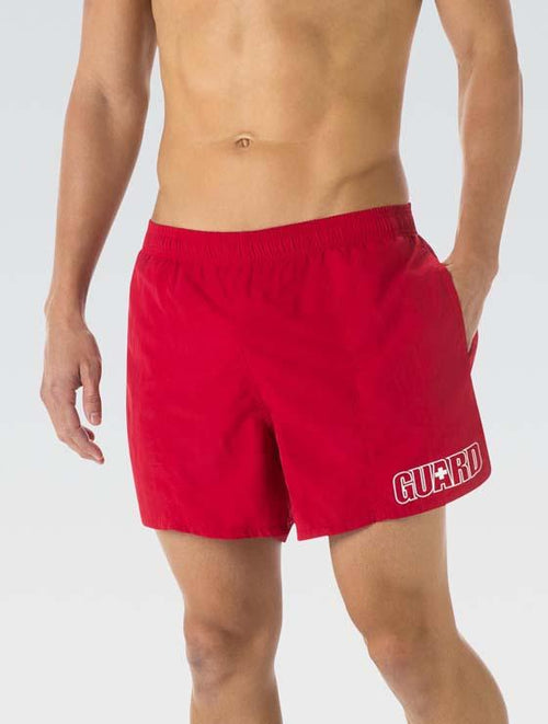 dolfin Men's Guard Solid Red 5 Inch Water Shorts Style #9060NGU-250