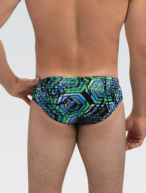 Dolfin Men's Reliance Hive All-Over Racer - Blue/Green Style #7100HIVE-964