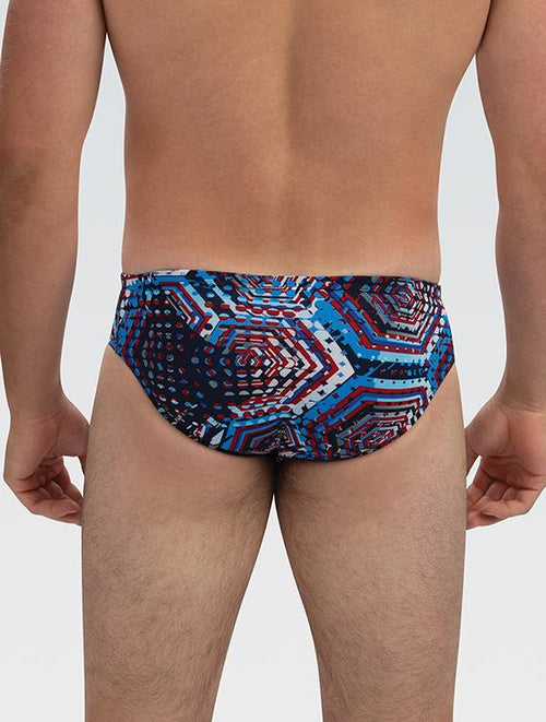 Dolfin Men's Reliance Hive All-Over Racer - Red/White/Blue Style #7100HIVE-934