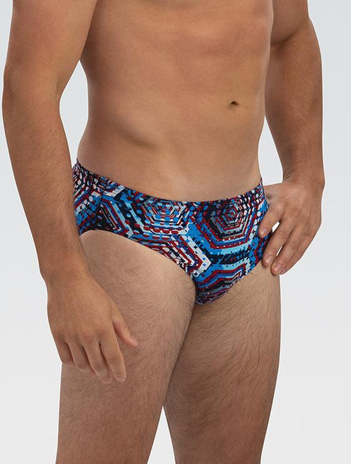 dolfin Men's Reliance Hive All-Over Racer - Red/White/Blue Style #7100HIVE-934