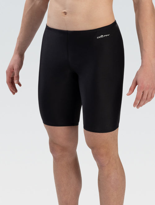 dolfin Men's XtraSleek Spandex Solid Black Team Jammer Style #8900L-790