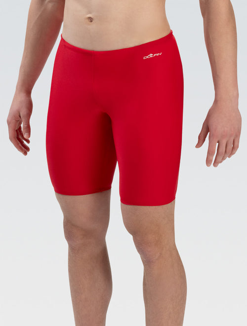 dolfin Men's XtraSleek Spandex Solid Red Team Jammer Style #8900L-250 dolfin Men's XtraSleek Spandex Solid Red Team Jammer Style #8900L-250