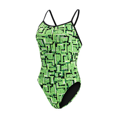 Dolfin Reliance Bionic Green V-Back One Piece Style #0100BC-D46