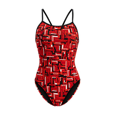 Dolfin Reliance Bionic Red V-Back One Piece Style #0100BC-D44