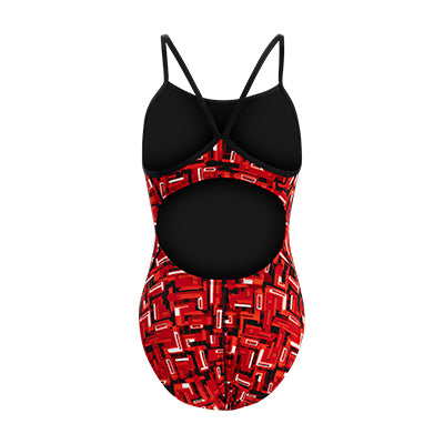 Dolfin Reliance Bionic Red V-Back One Piece Style #0100BC-D44