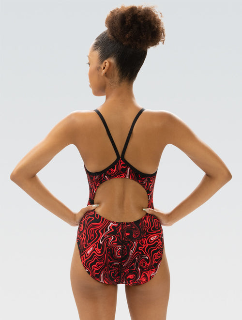 Dolfin Reliance Forcefield Red V-Back One Piece Style #0100-C07