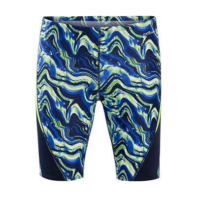 Dolfin Reliance Men's Blaze Blue And Green Color Block Jammer Style #5N00BZ-D43