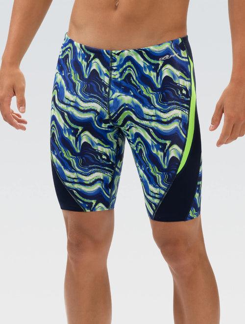 dolfin Reliance Men's Blaze Blue and Green Color Block Jammer Style #5N00BZ-D43