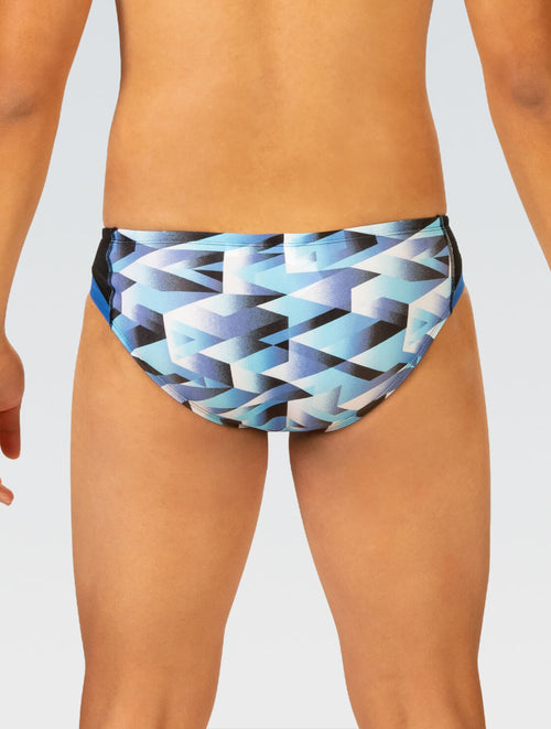 Dolfin Reliance Men's Molten Blue Printed Racer Swimsuit Style #5P00-B14