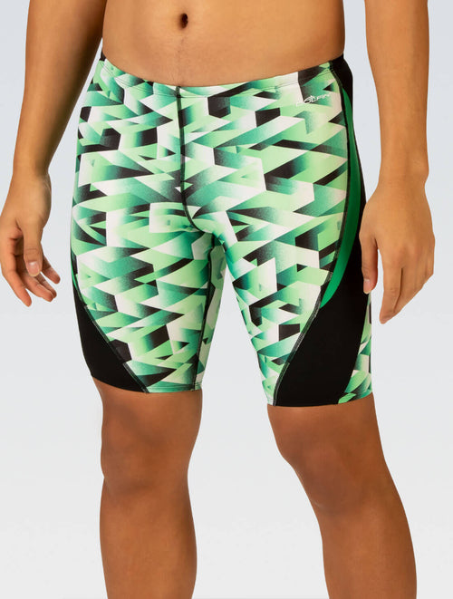 dolfin Reliance Men's Molten Green Printed Jammer Swimsuit Style #5N00-B16 dolfin Reliance Men's Molten Green Printed Jammer Swimsuit Style #5N00-B16