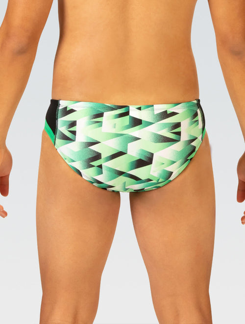 Dolfin Reliance Men's Molten Green Printed Racer Swimsuit Style #5P00-B16
