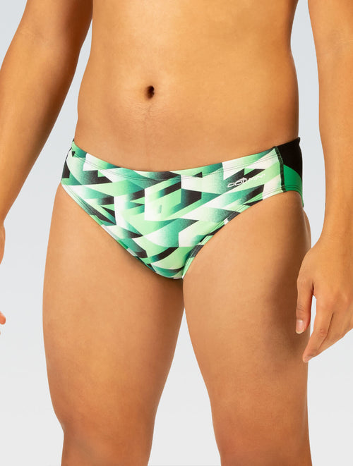dolfin Reliance Men's Molten Green Printed Racer Swimsuit Style #5P00-B16 dolfin Reliance Men's Molten Green Printed Racer Swimsuit Style #5P00-B16