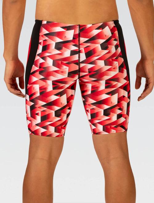 Dolfin Reliance Men's Molten Red Printed Jammer Swimsuit Style #5N00-B15
