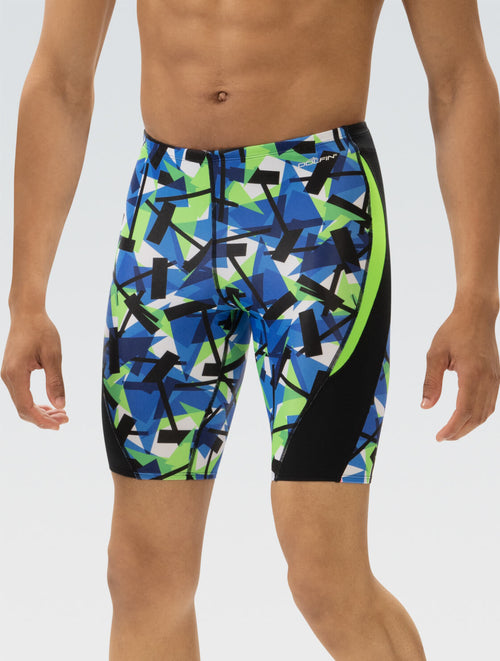 dolfin Reliance Men's Razor Blue and Green Color Block Jammer Style #5N00-C58