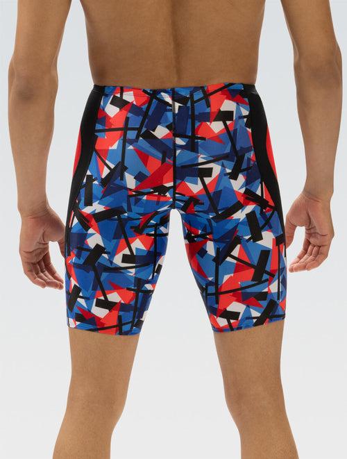Dolfin Reliance Men's Razor Red White And Blue Color Block Jammer Style #5N00-C56