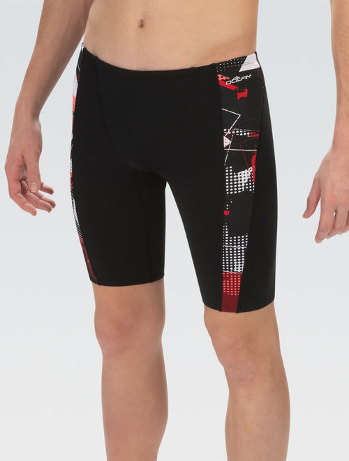 dolfin Reliance Men's Renegade Red Spliced Jammer Swimsuit Style #7000-879