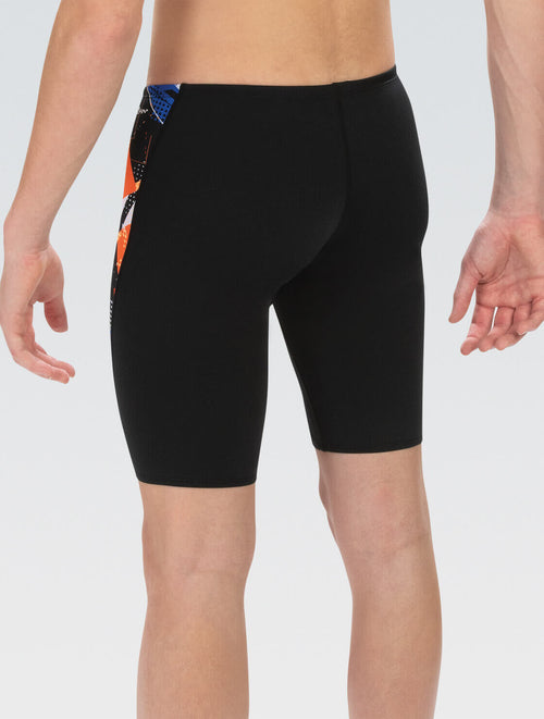 Dolfin Reliance Men's Renegade Royal And Orange Spliced Jammer Swimsuit Style #7000-874