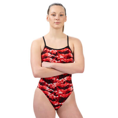 Dolfin Reliance Summit Red V-Back One Piece Style #0100SM-C94