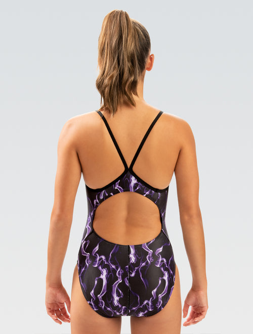 Dolfin Reliance Women's Vapor Purple V-Back One Piece Swimsuit Style #0100-B30