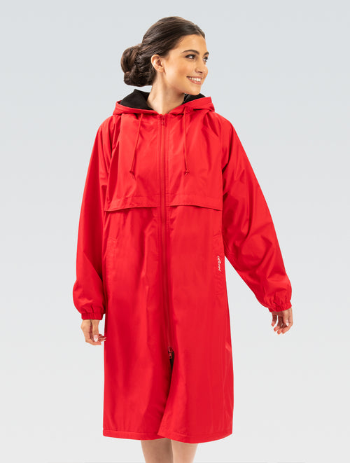 dolfin Solid Unisex Red Swim Parka Style #U317SLD-250