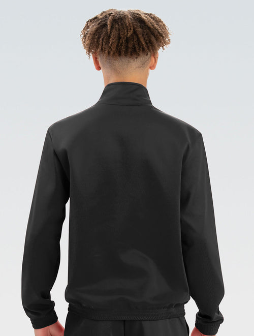 Dolfin Unisex Black Slim Fit Black Warm-Up Jacket Style #WUJ02D-016