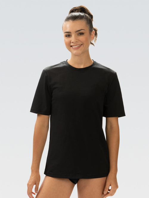 Dolfin Unisex Crew Neck Short Sleeve Rash Guard: Black Style #U400SLD-790