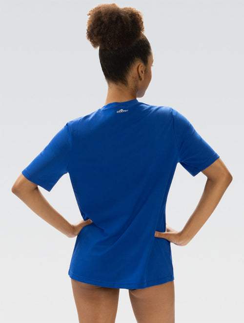 Dolfin Unisex Crew Neck Short Sleeve Rash Guard: Royal Style #U400SLD-475
