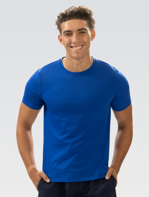 dolfin Unisex Crew Neck Short Sleeve Rash Guard: Royal Style #U400SLD-475
