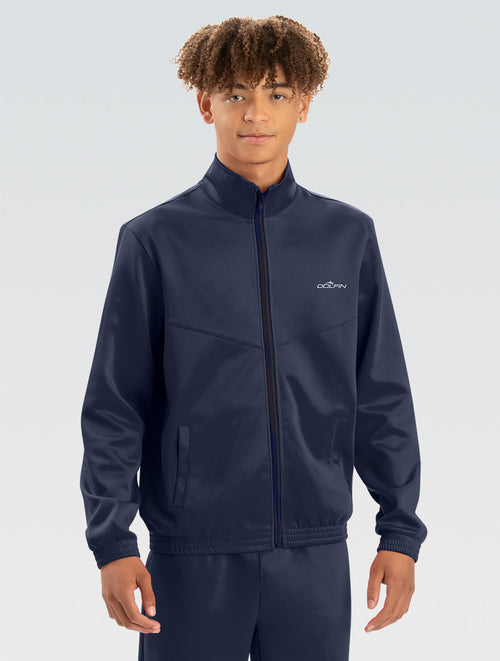 dolfin Unisex Navy Slim Fit Navy Warm-Up Jacket Style #WUJ02D-116