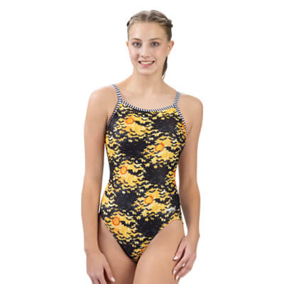 Dolfin Women's Uglies Bat Dance V-Back One Piece Swimsuit Style #0510BD-D14