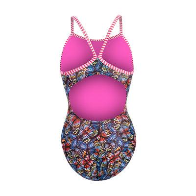 Dolfin Women's Uglies Flutter By V-Back One Piece Swimsuit Style #0510FB-D27