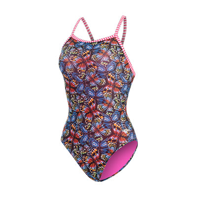 Dolfin Women's Uglies Flutter By V-Back One Piece Swimsuit Style #0510FB-D27