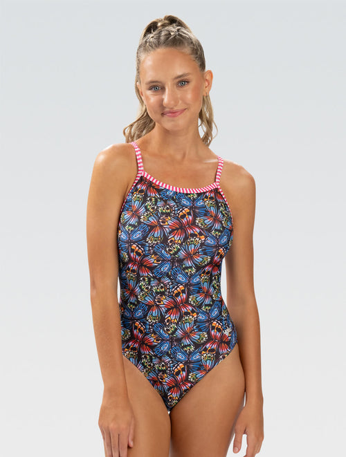 dolfin Women's Uglies Flutter By V-Back One Piece Swimsuit Style #0510FB-D27