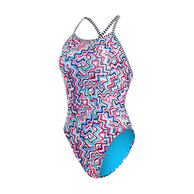 Dolfin Women's Uglies Ripple Diver Back One Piece Swimsuit Style #7H10RP-D09