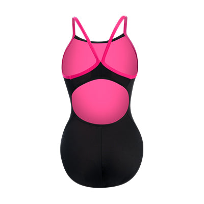 Dolfin Women's Uglies Solid Black V-Back One Piece Swimsuit Style #0510SLD-790