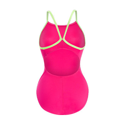 Dolfin Women's Uglies Solid Pink V-Back One Piece Swimsuit Style #0510SLD-230