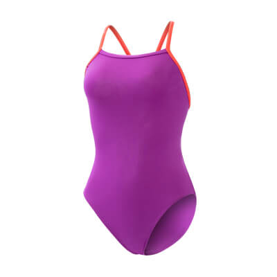 Dolfin Women's Uglies Solid Purple V-Back One Piece Swimsuit Style #0510SLD-290