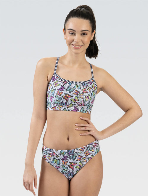 dolfin Women’s Uglies Two Piece V-Back Swimsuit: Fly Away Style #6E10-C17