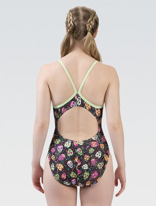 Dolfin Women’s Uglies V-Back One Piece Swimsuit: Crossbones Style #0510-C22