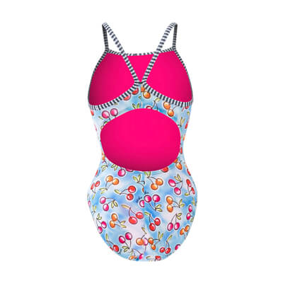 Dolfin Women's Uglies Wild Cherry V-Back One Piece Swimsuit Style #0510WC-D11