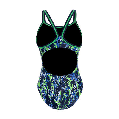 Dolfin XtraSleek Breaker Blue And Green DBX Back One Piece Style #0231BR-D50