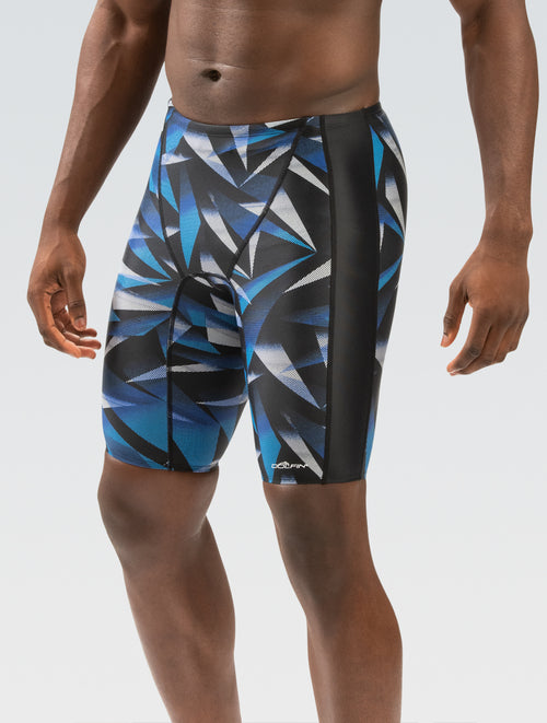 dolfin XtraSleek Men's Galactic Blue Spliced Jammer Swimsuit Style #7031-A32